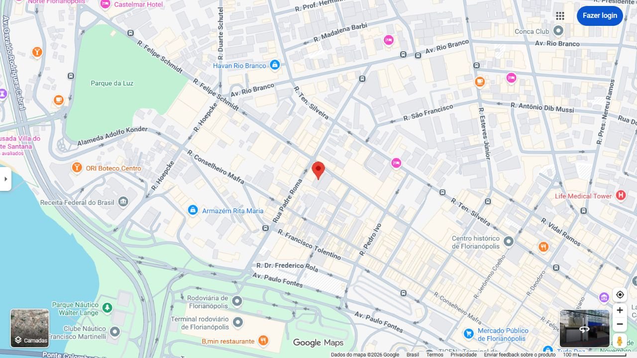 Mapa da localização da Base Concreta